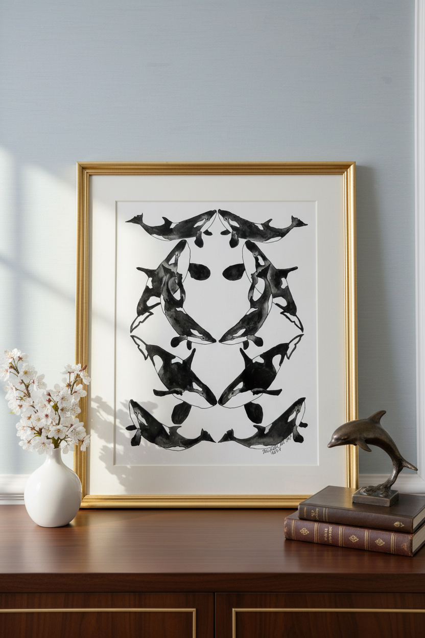 Orca Whales on shelf